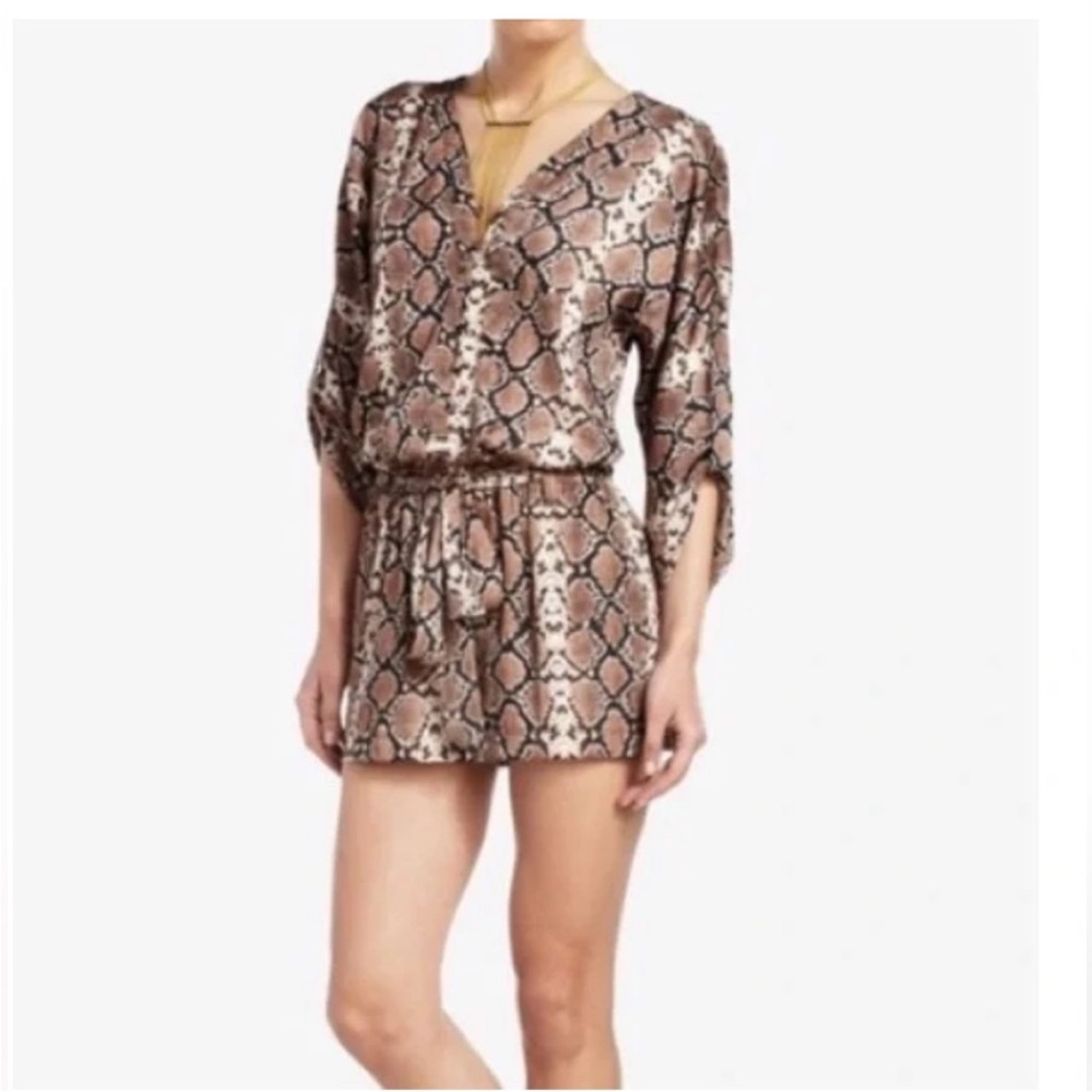 BCBGMaxAzria Snake Skin Romper - Picture 3 of 6